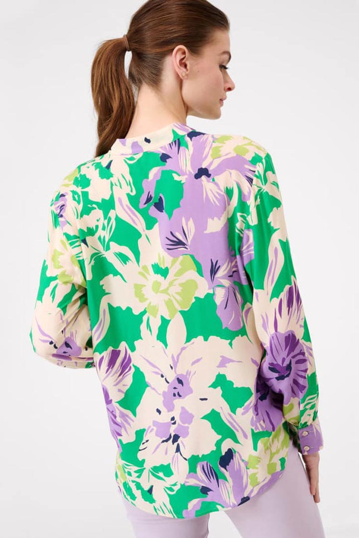 Viv Green Floral Printed Shirt