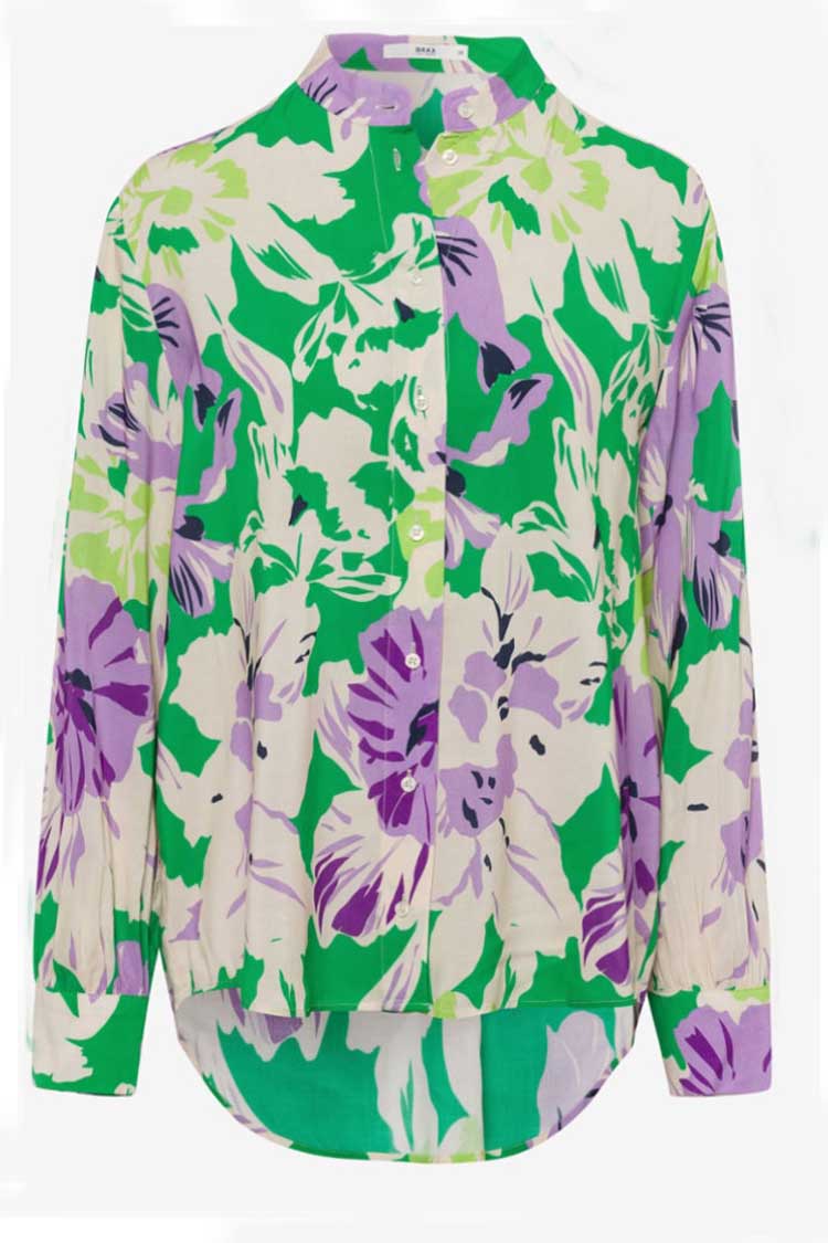 Viv Green Floral Printed Shirt