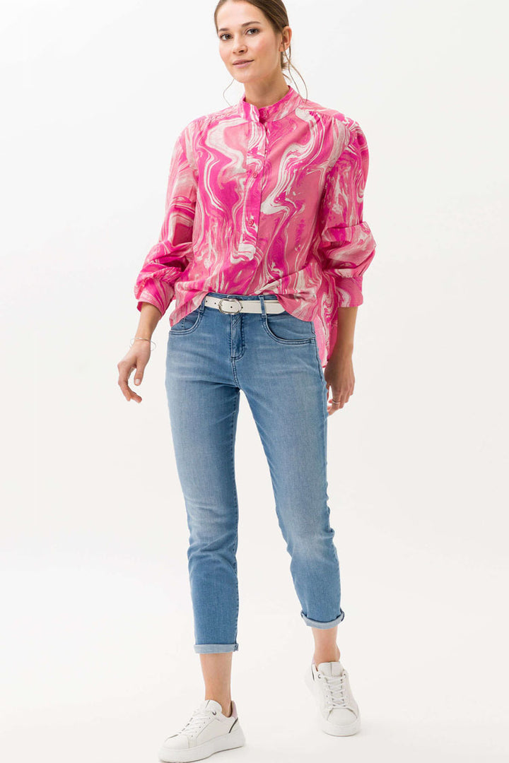 Viv Printed Blouse in Flush
