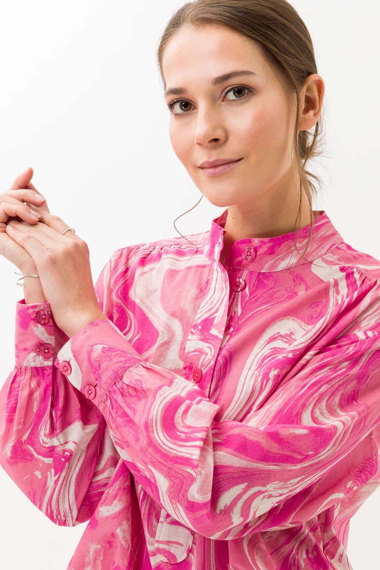 Viv Printed Blouse in Flush