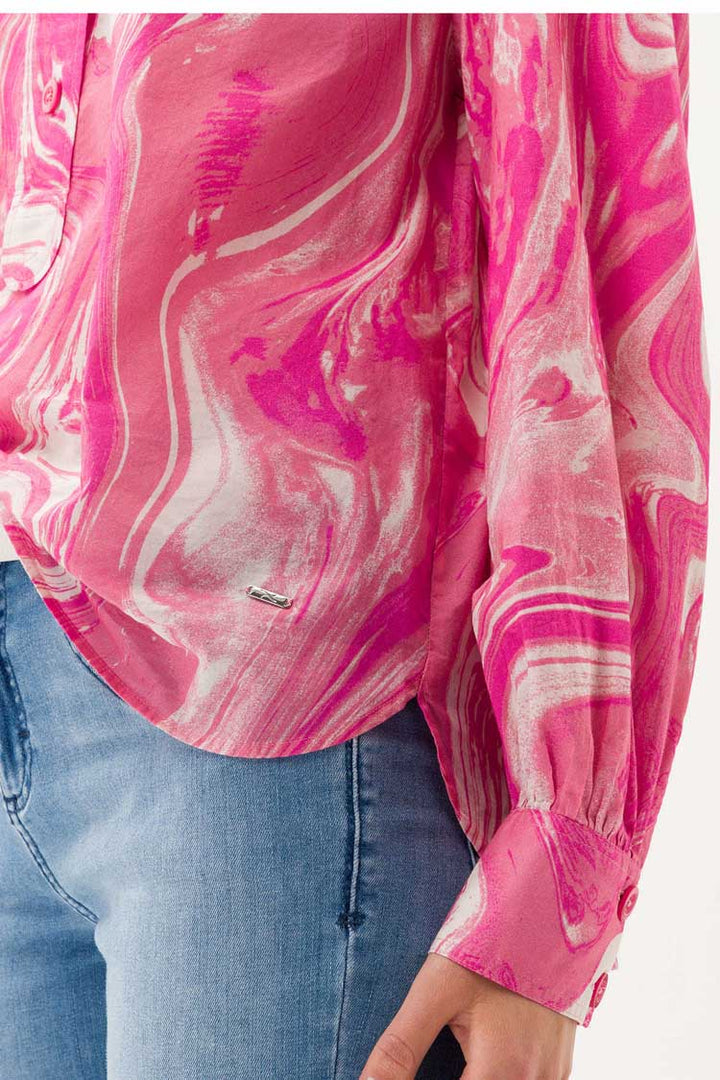Viv Printed Blouse in Flush