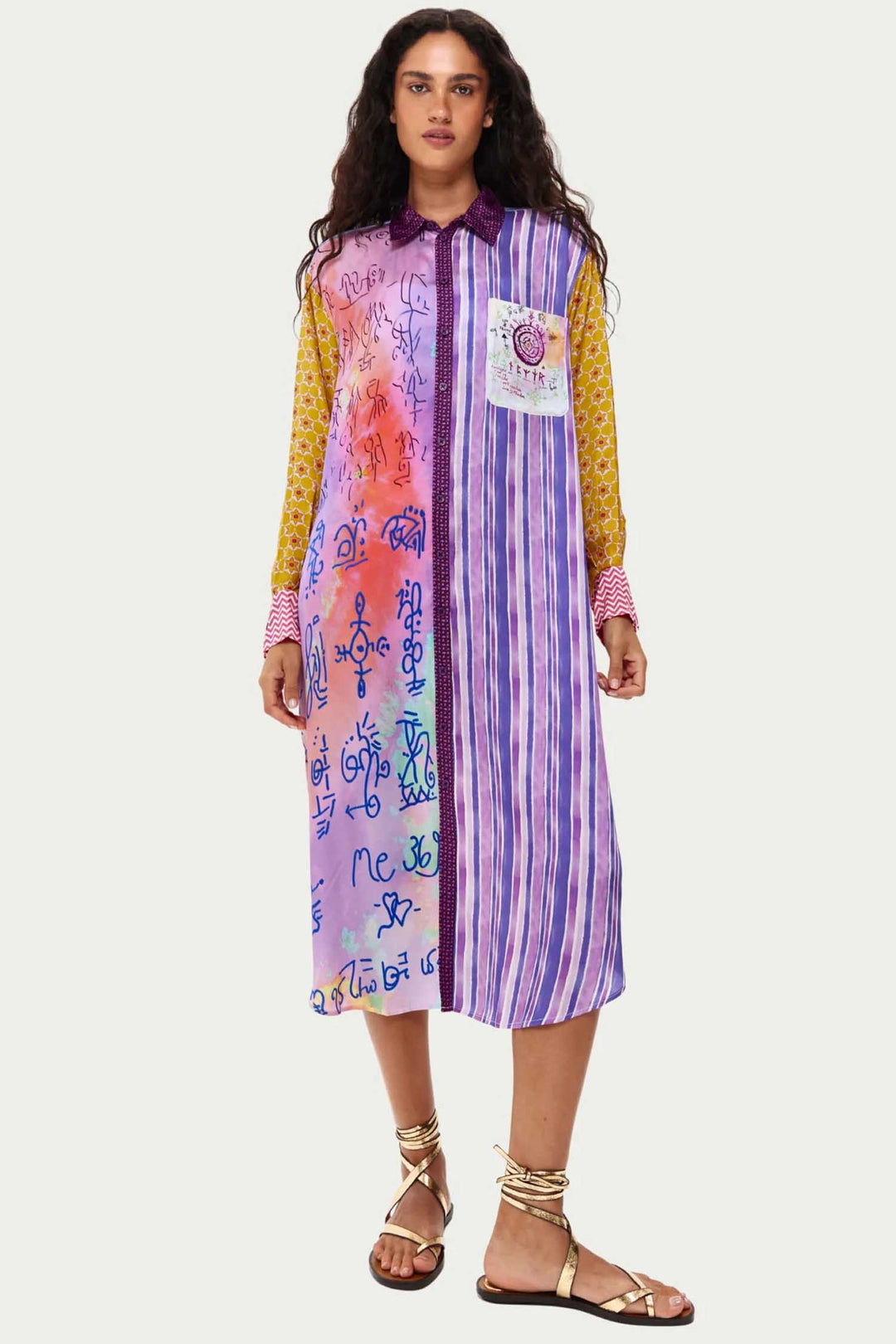 Vivi Shirt Dress in Runic Whisper