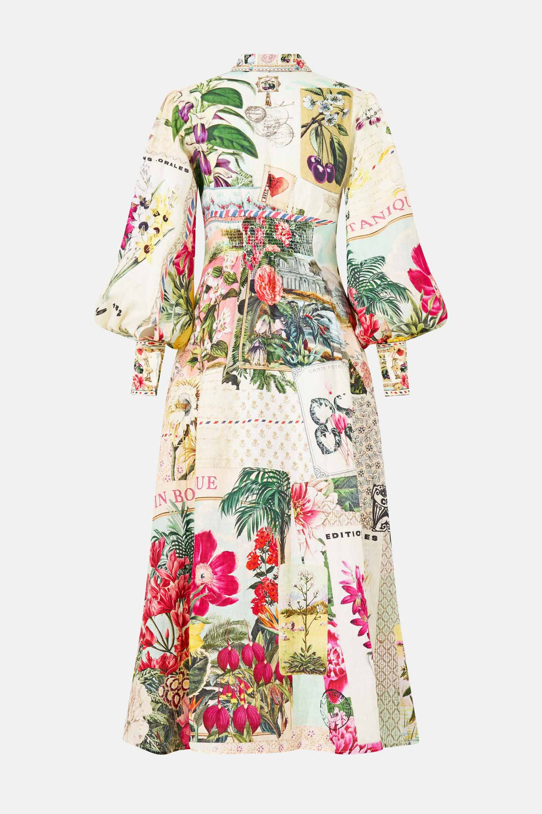 Waist Tie Shirt Dress in La Belle Botanique