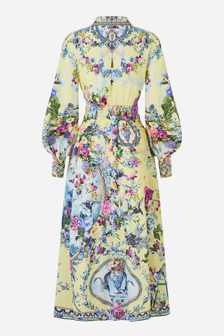 Waist Tie Shirt Dress in Chinoiserie Child