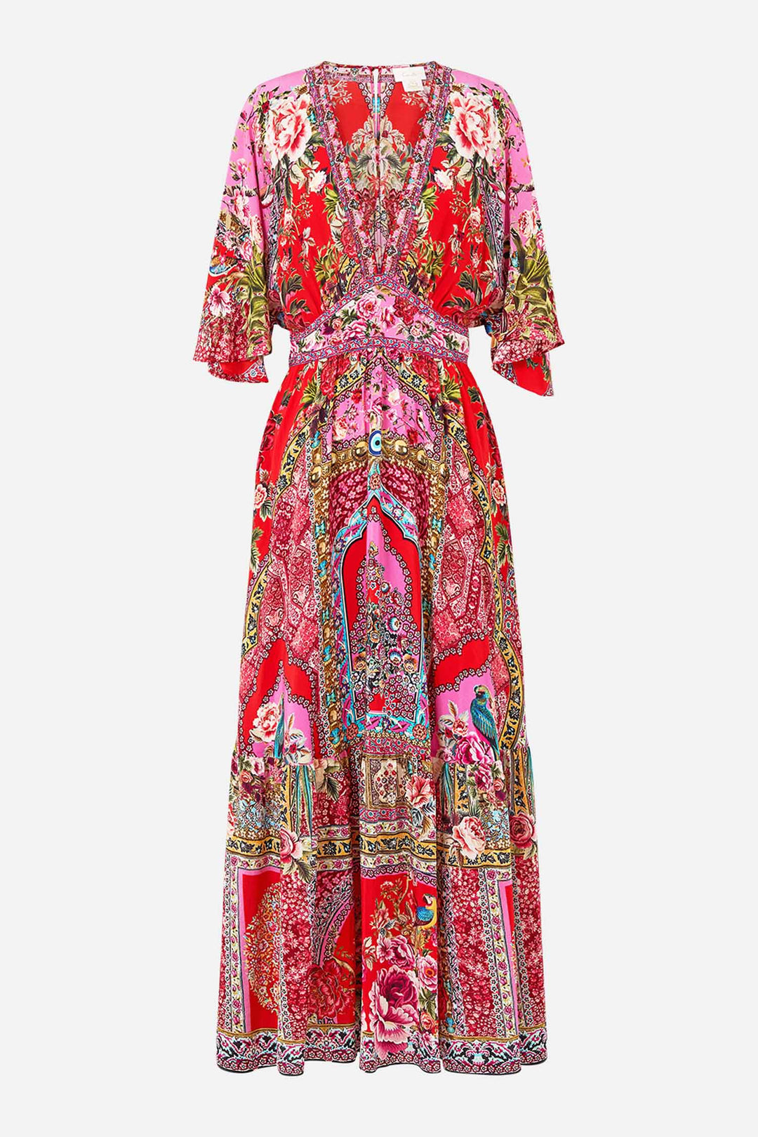 Waisted Dress with Hem Ruffle in Heirloom Empire