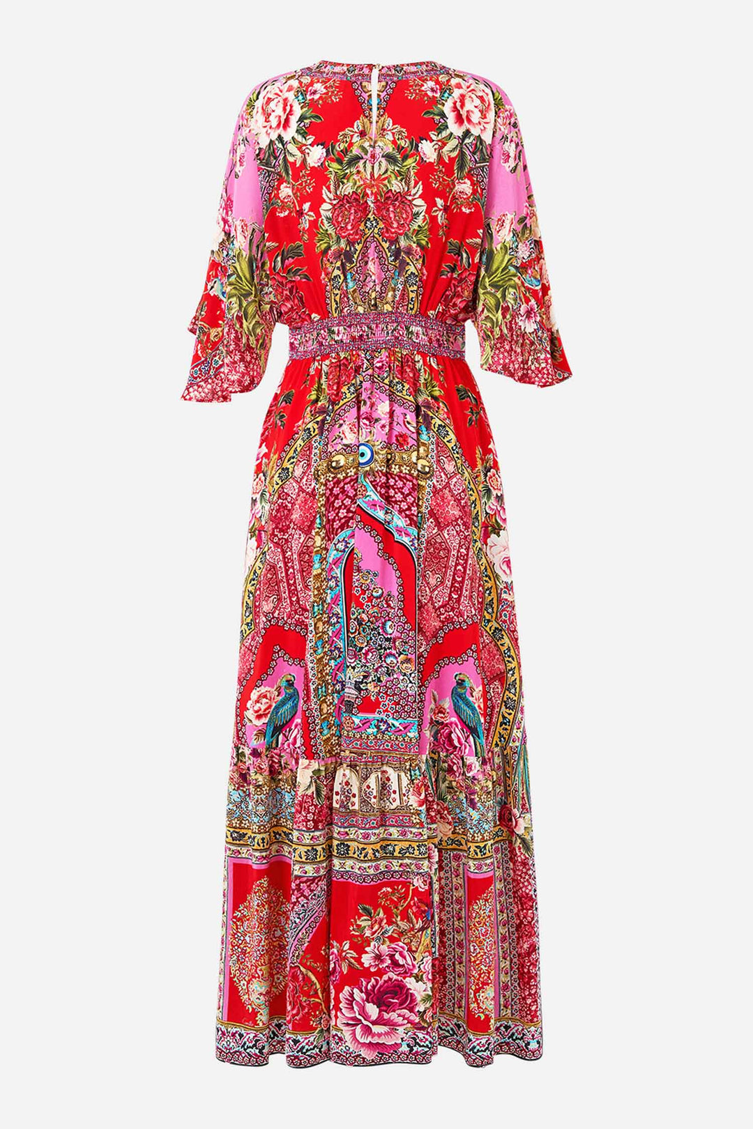 Waisted Dress with Hem Ruffle in Heirloom Empire