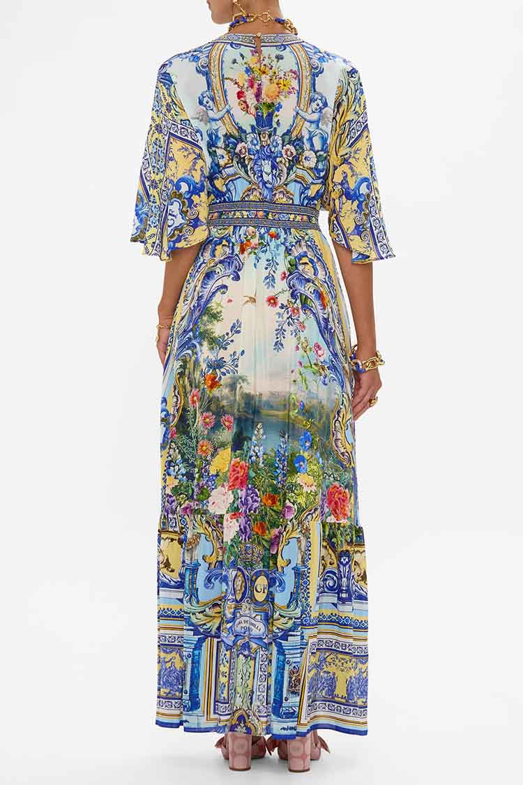 Waisted Dress w Hem Ruffle in Wall To Wall Wonders