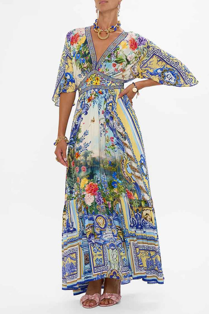 Waisted Dress w Hem Ruffle in Wall To Wall Wonders