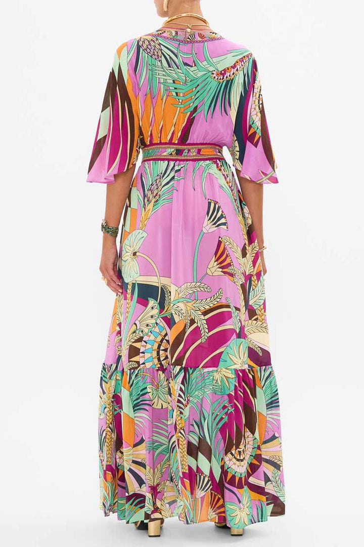 Waisted Dress w Hem Ruffle in Giza Goddess | FINAL SALE