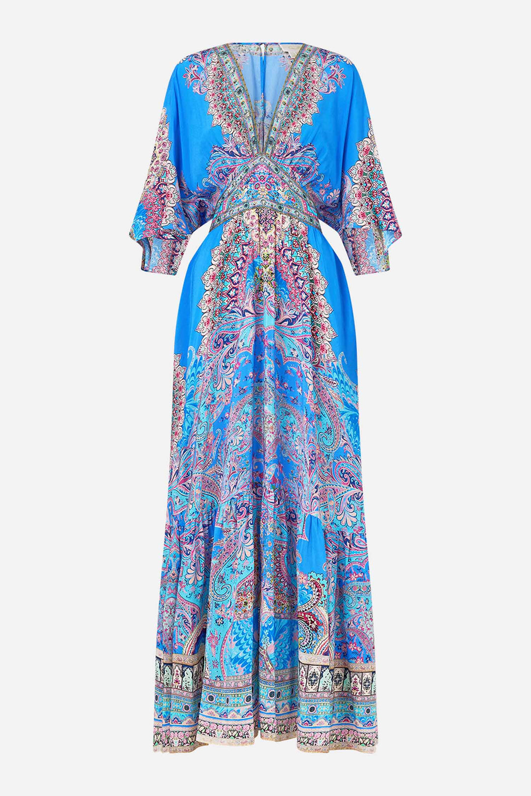 Waisted Dress with Hem Ruffle in Footsteps in Folklore