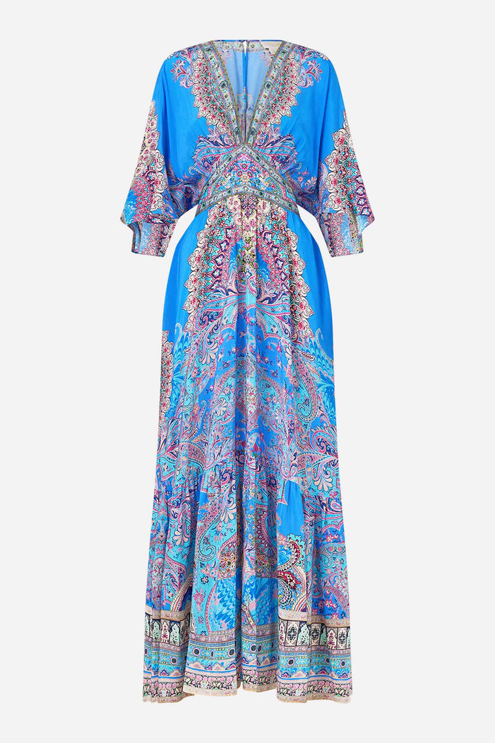 Waisted Dress with Hem Ruffle in Footsteps in Folklore
