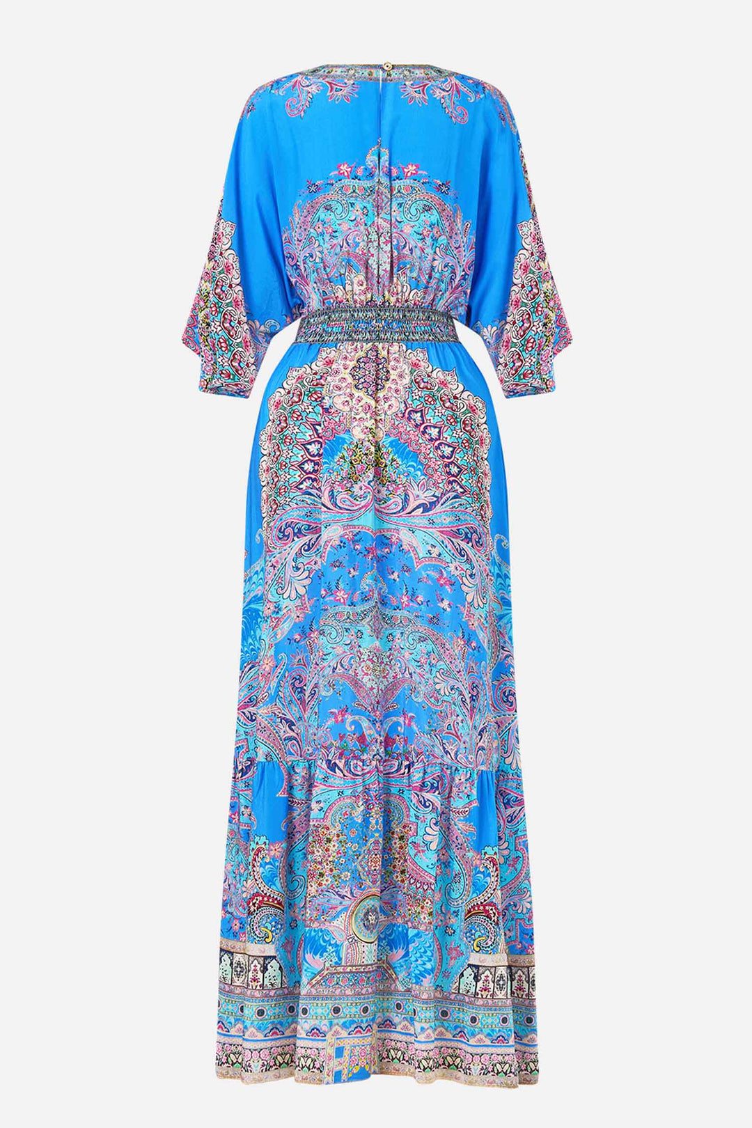 Waisted Dress with Hem Ruffle in Footsteps in Folklore
