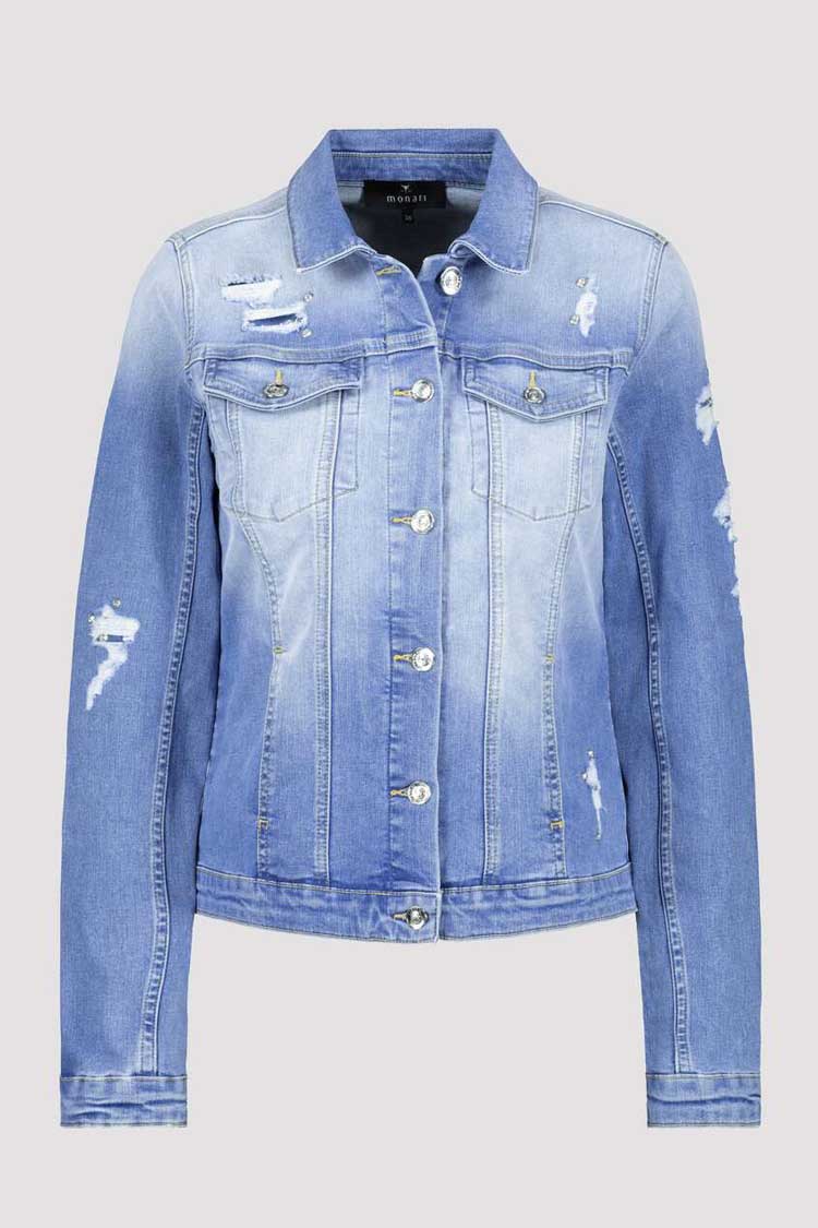 Washed Denim Jacket w Jewel