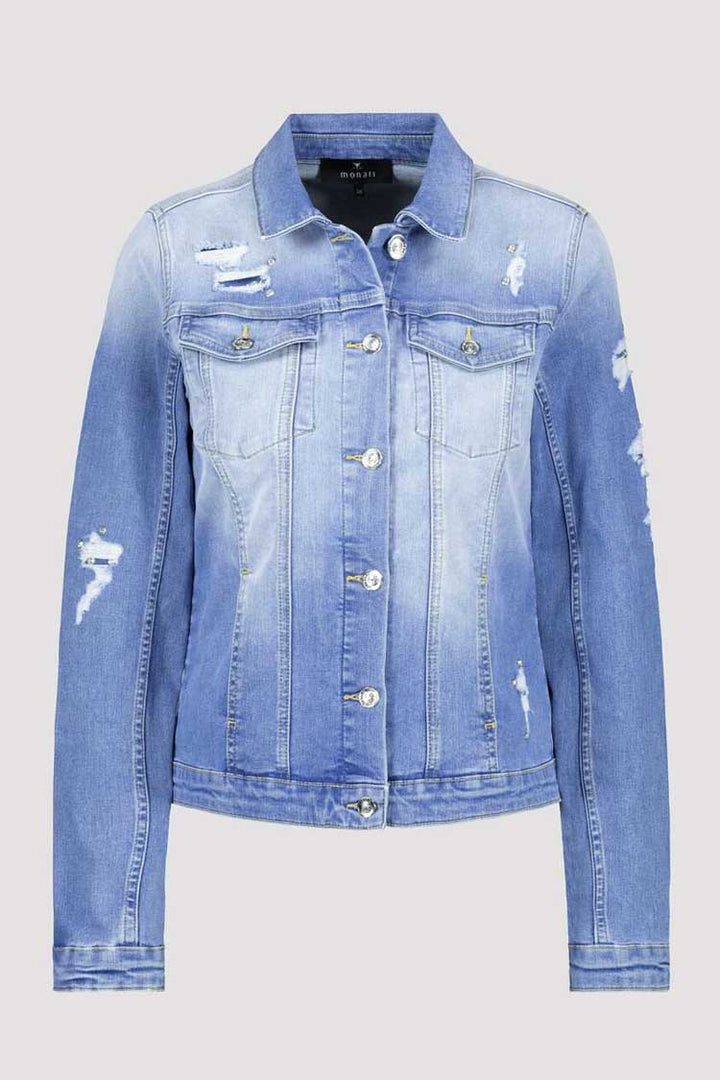 Washed Denim Jacket w Jewel | FINAL SALE