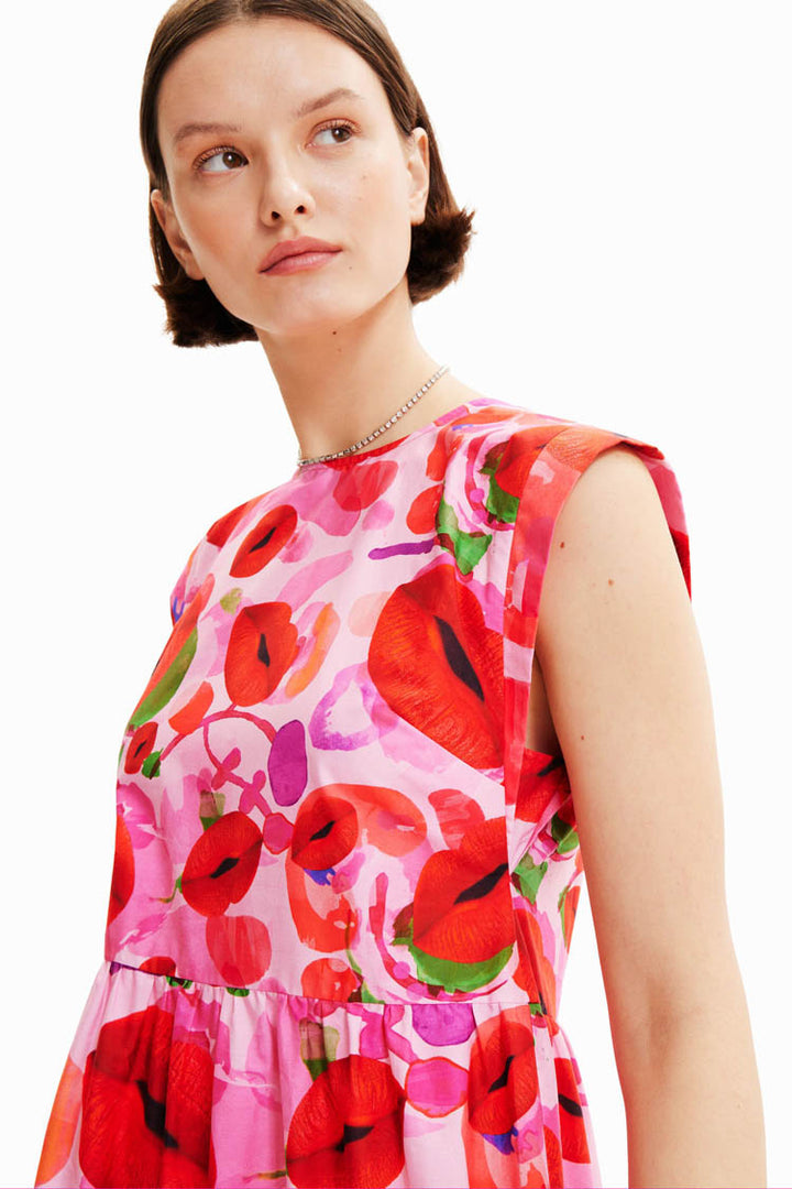 Watercolour Lips Print Dress