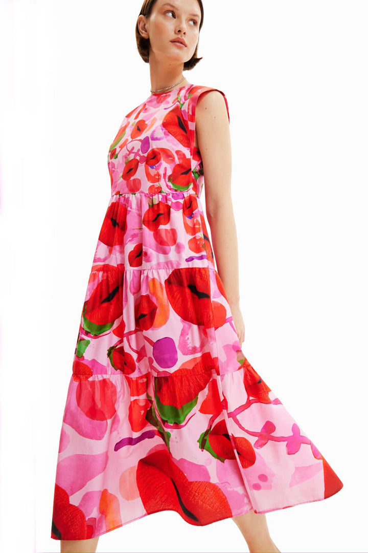 Watercolour Lips Print Dress