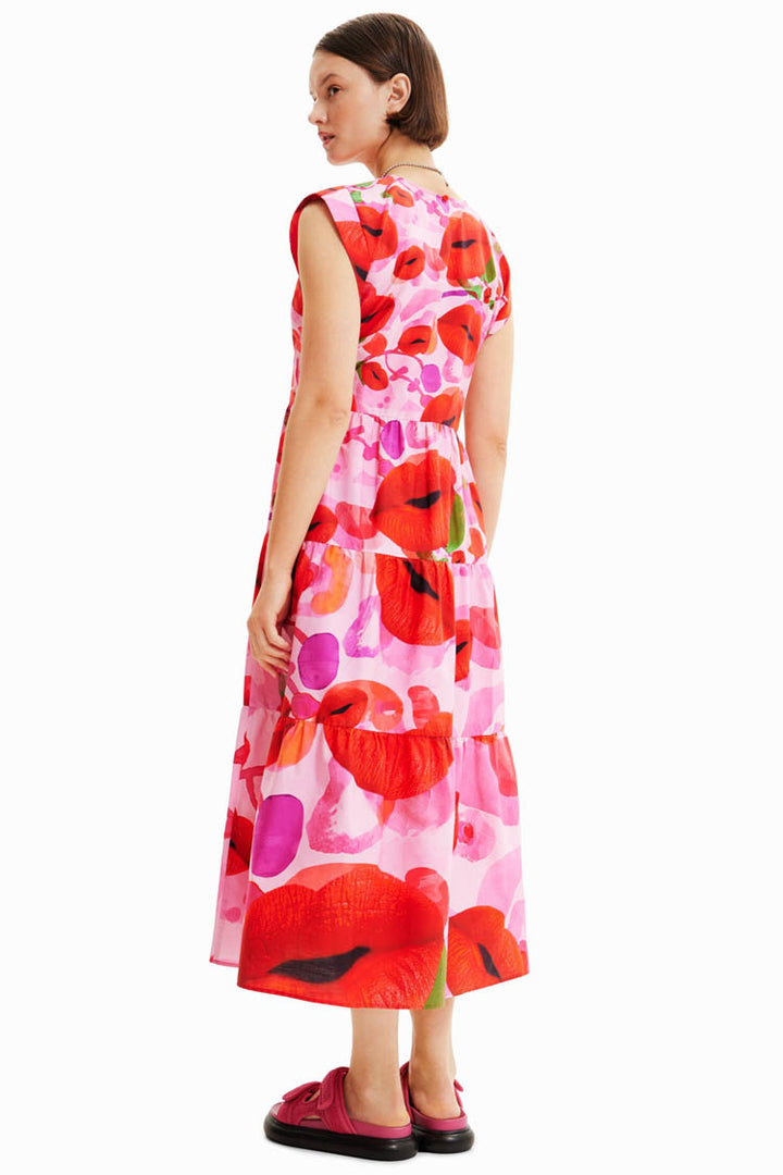 Watercolour Lips Print Dress