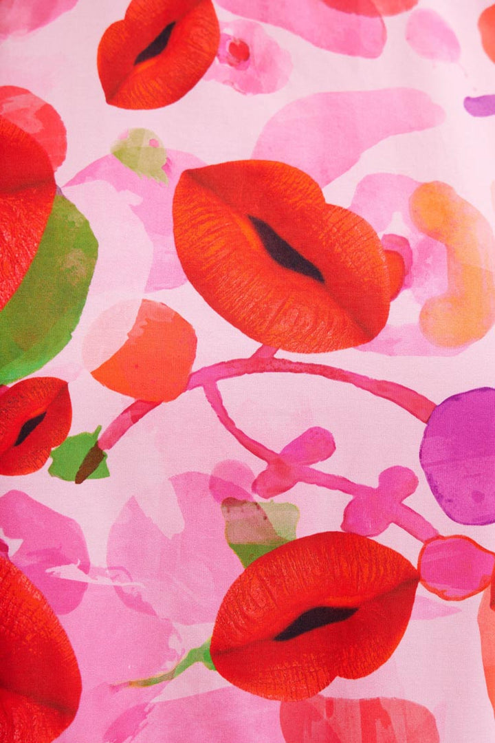 Watercolour Lips Print Dress