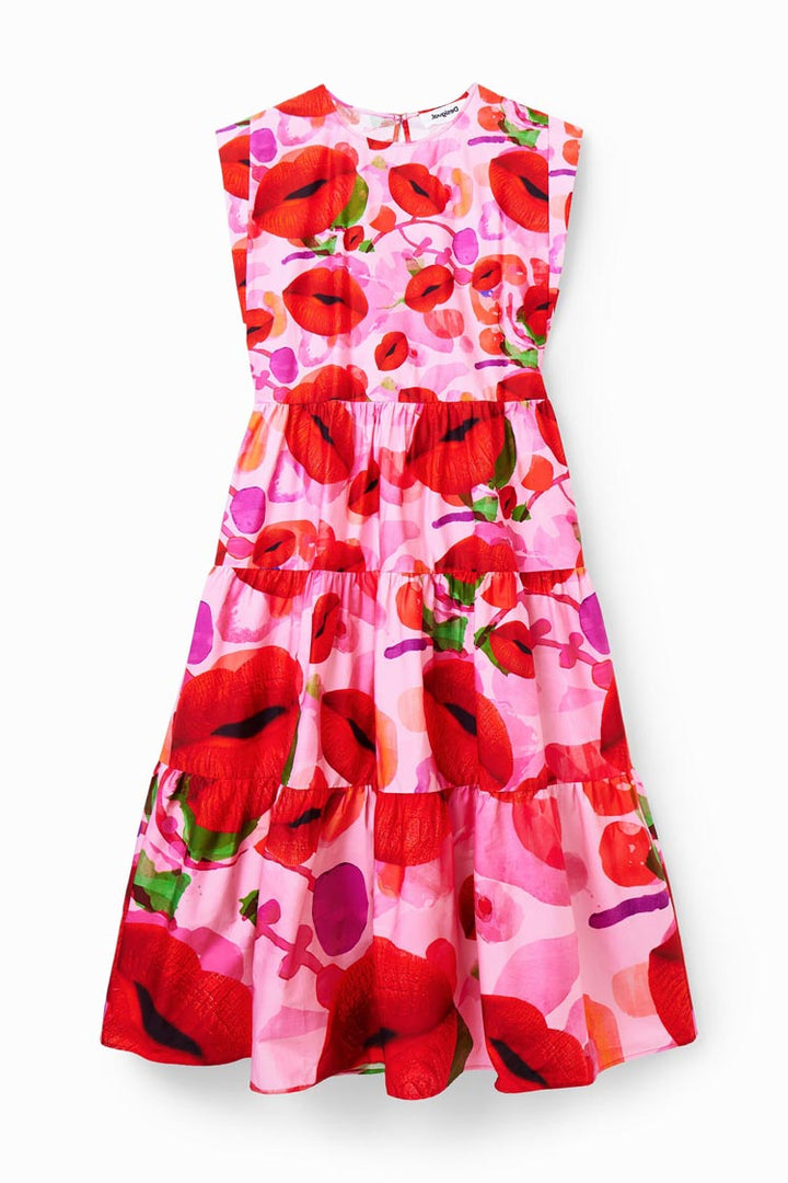 Watercolour Lips Print Dress