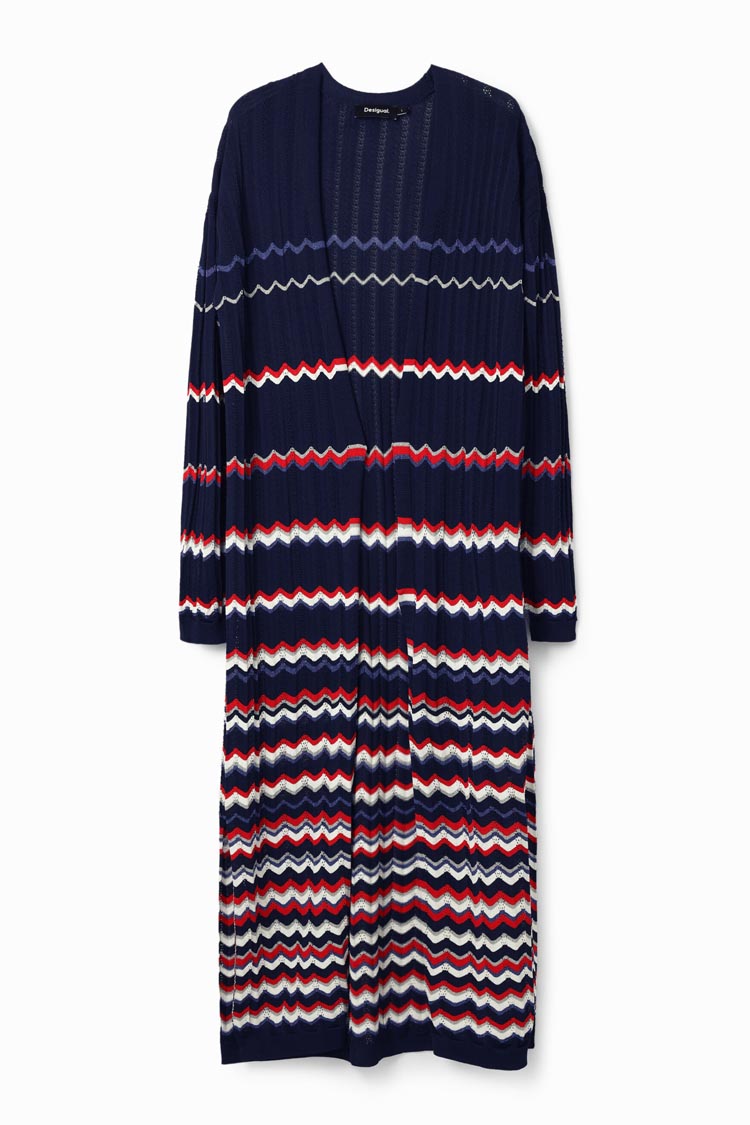 Wave Pleated Long Cardigan | FINAL SALE
