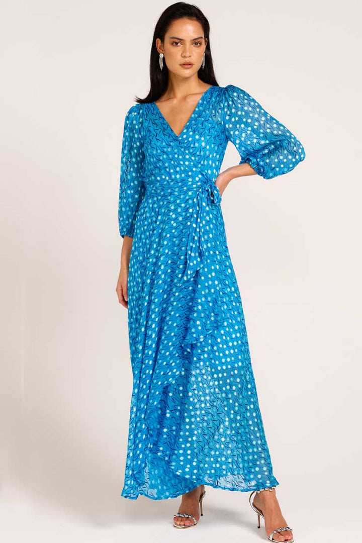 We Float Maxi Wrap Dress