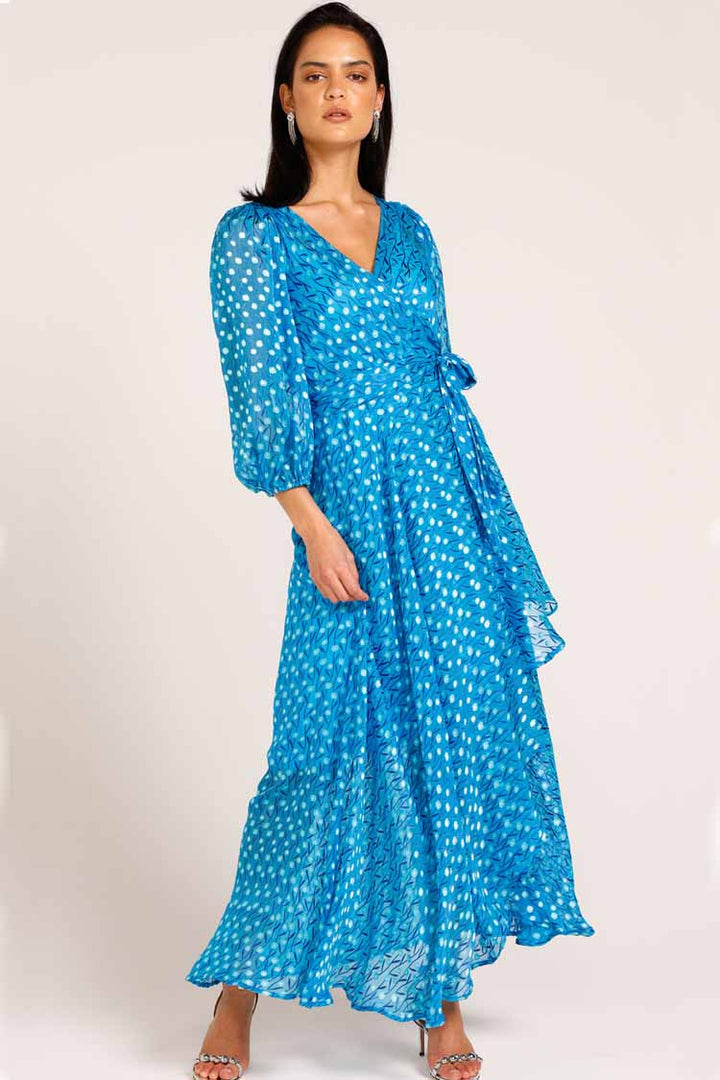 We Float Maxi Wrap Dress