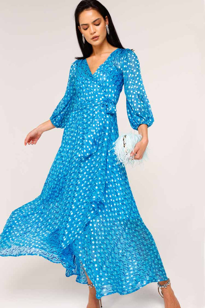 We Float Maxi Wrap Dress