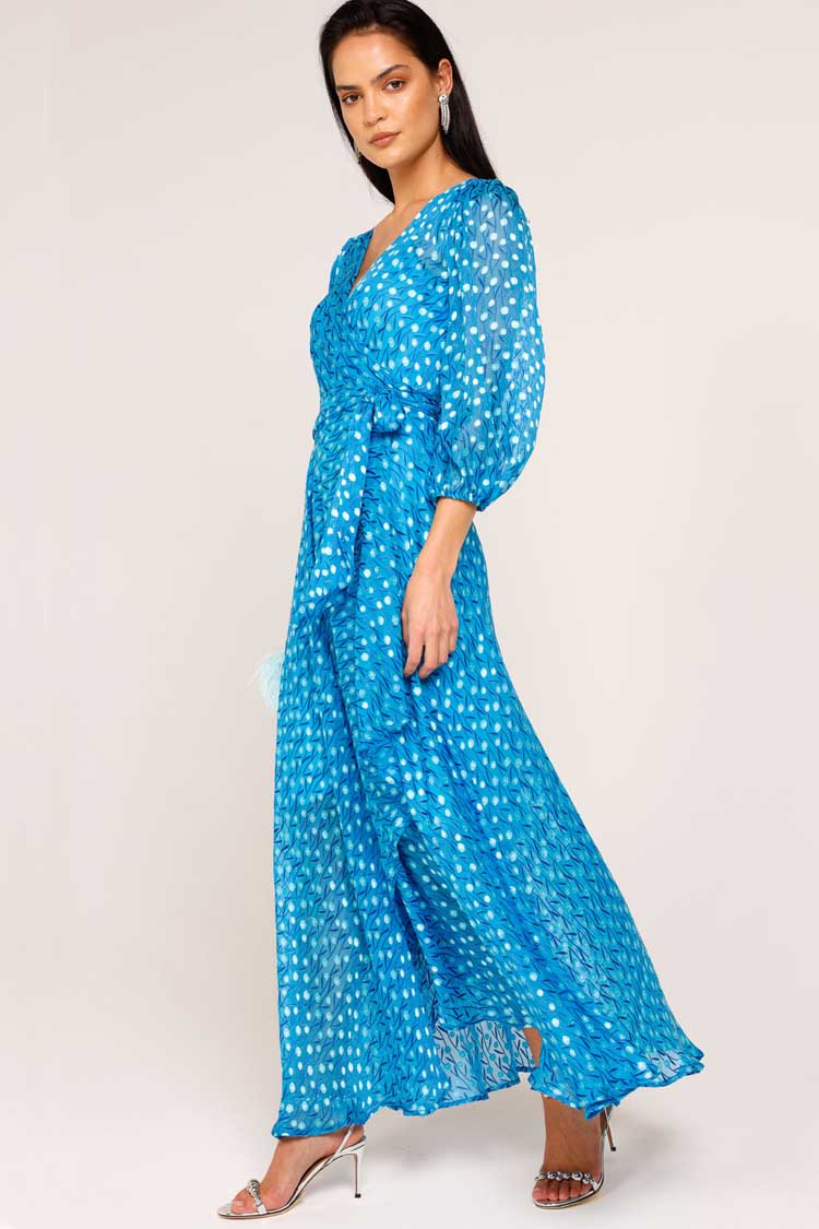 We Float Maxi Wrap Dress