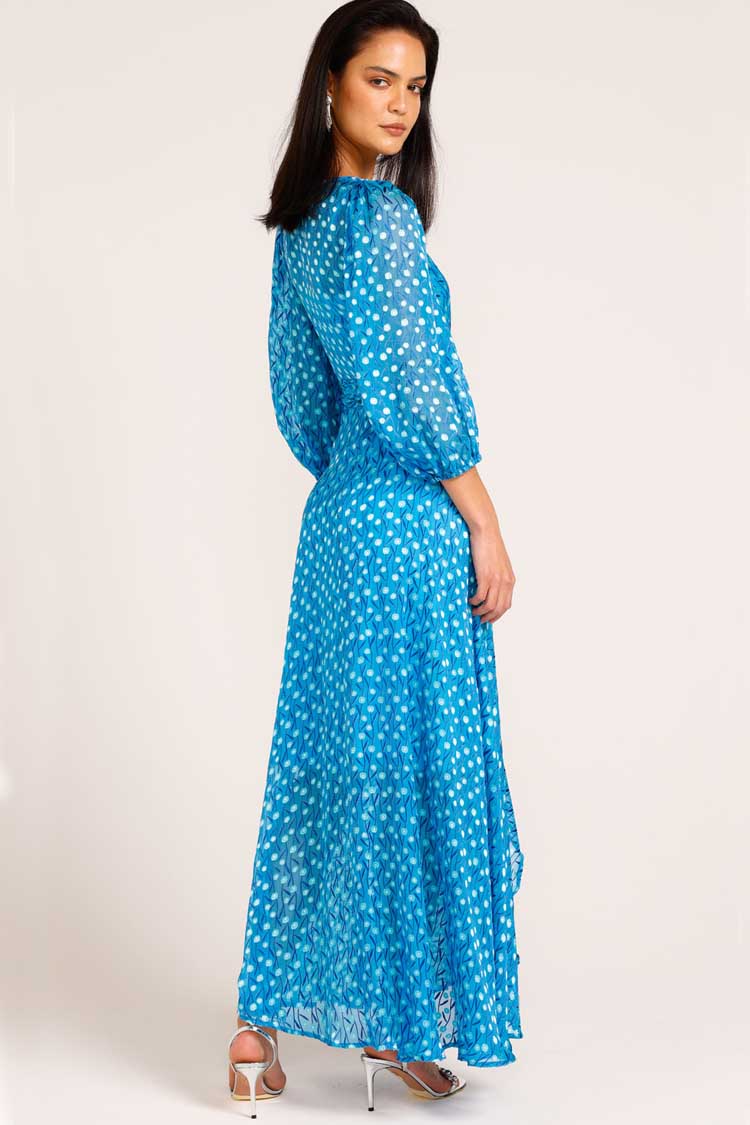 We Float Maxi Wrap Dress