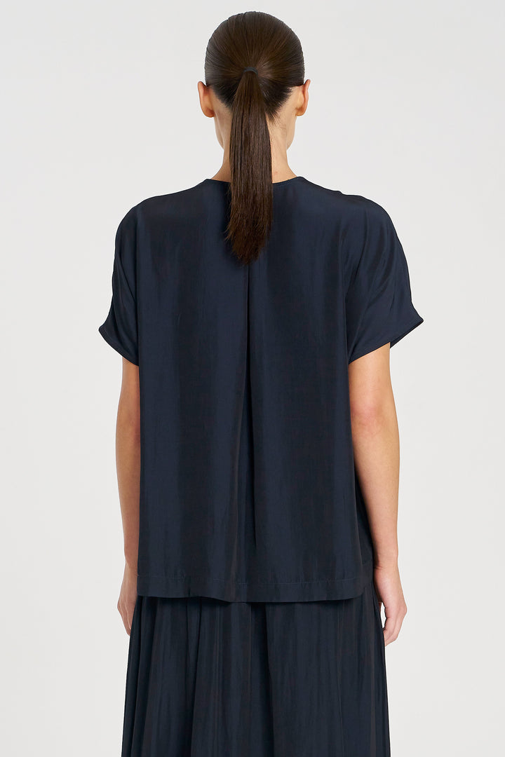 Wedge Tab Shell in Navy