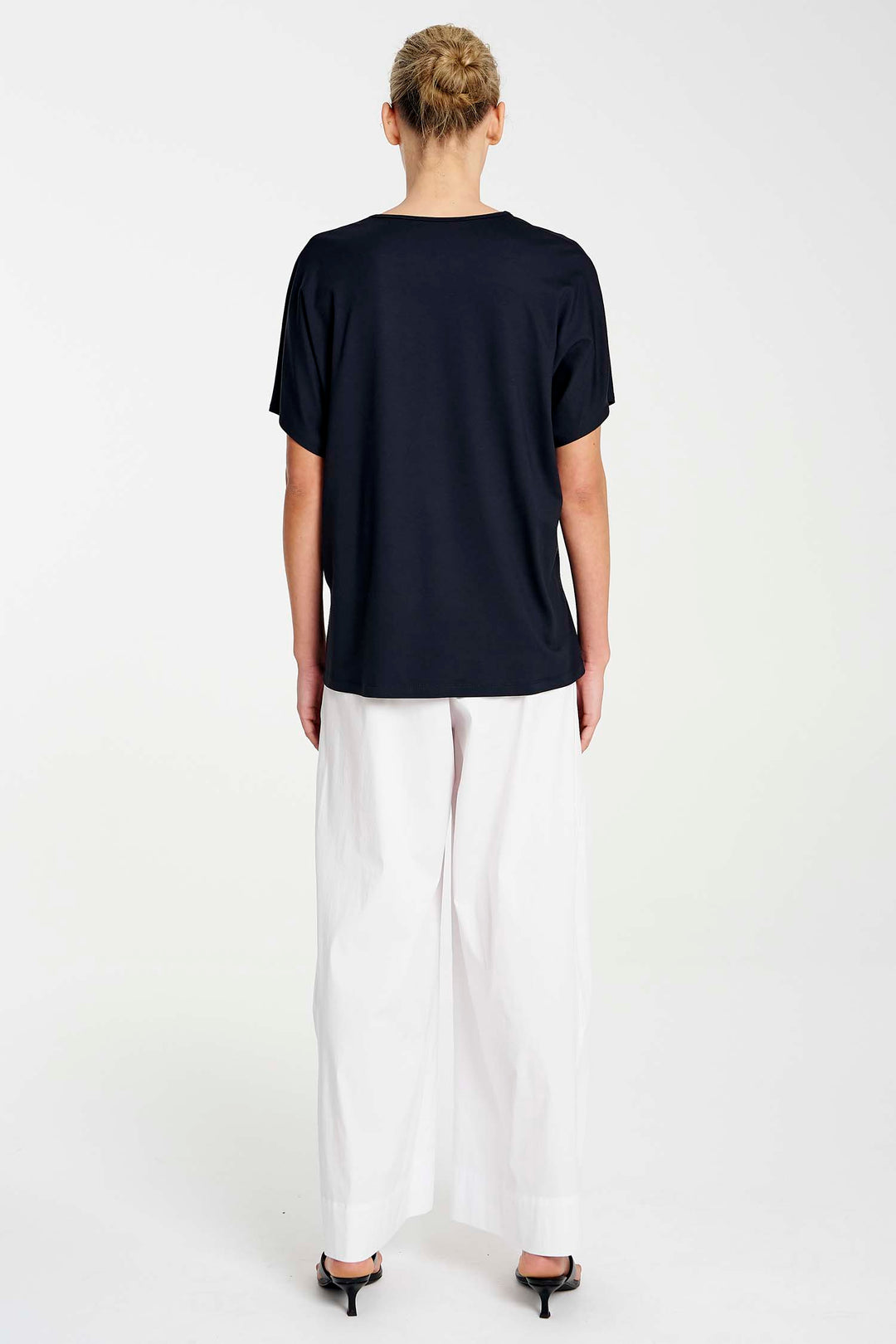 Wide Cross Pant in White