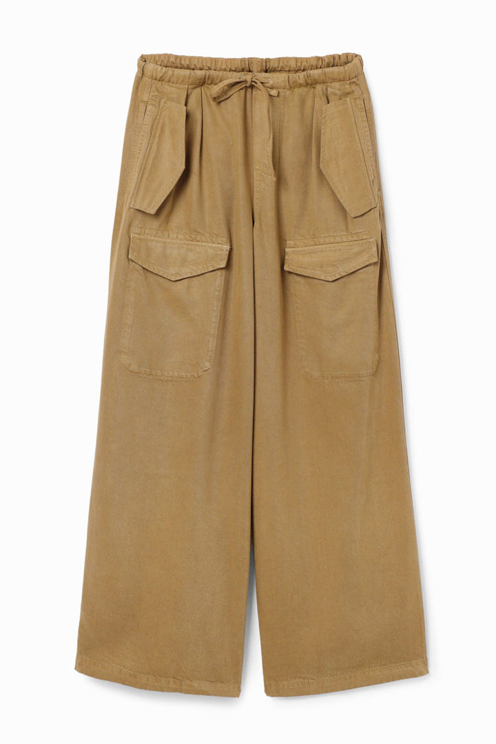 Wide Leg Cargo Trousers