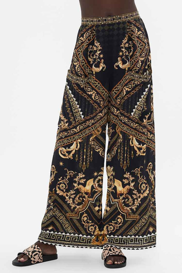 Wide Leg Trouser w Pockets in Duomo Dynasty