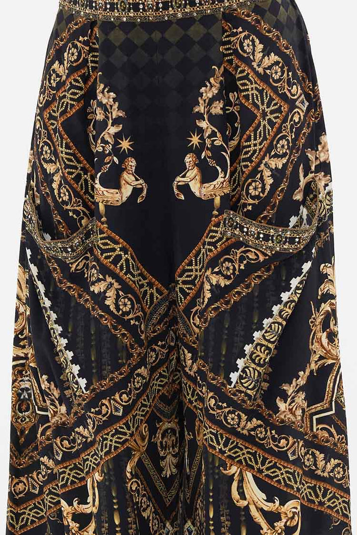 Wide Leg Trouser w Pockets in Duomo Dynasty