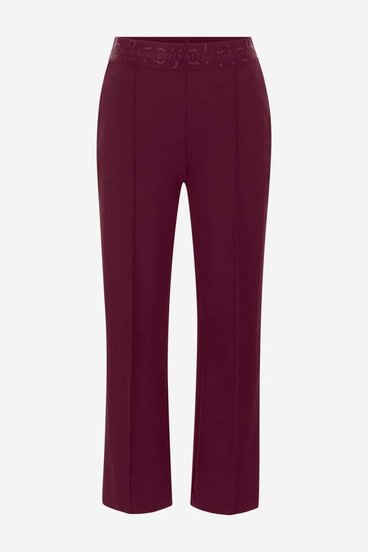 Wide Pants with Elastic Tape in Ruby Glow