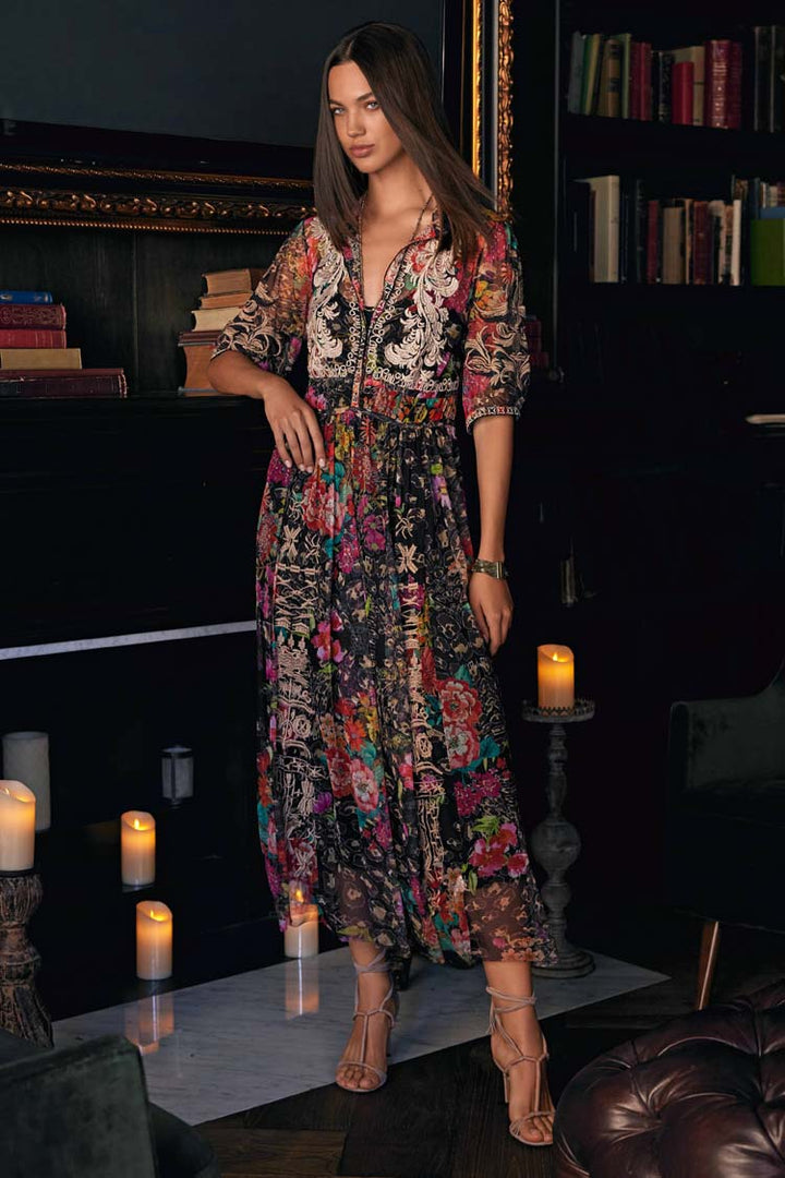 Wild Gardenia Mazzy Shirtdress w Slip