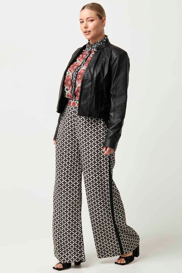 Willow Dobby Contrast Panel Pant in Country Tapestry