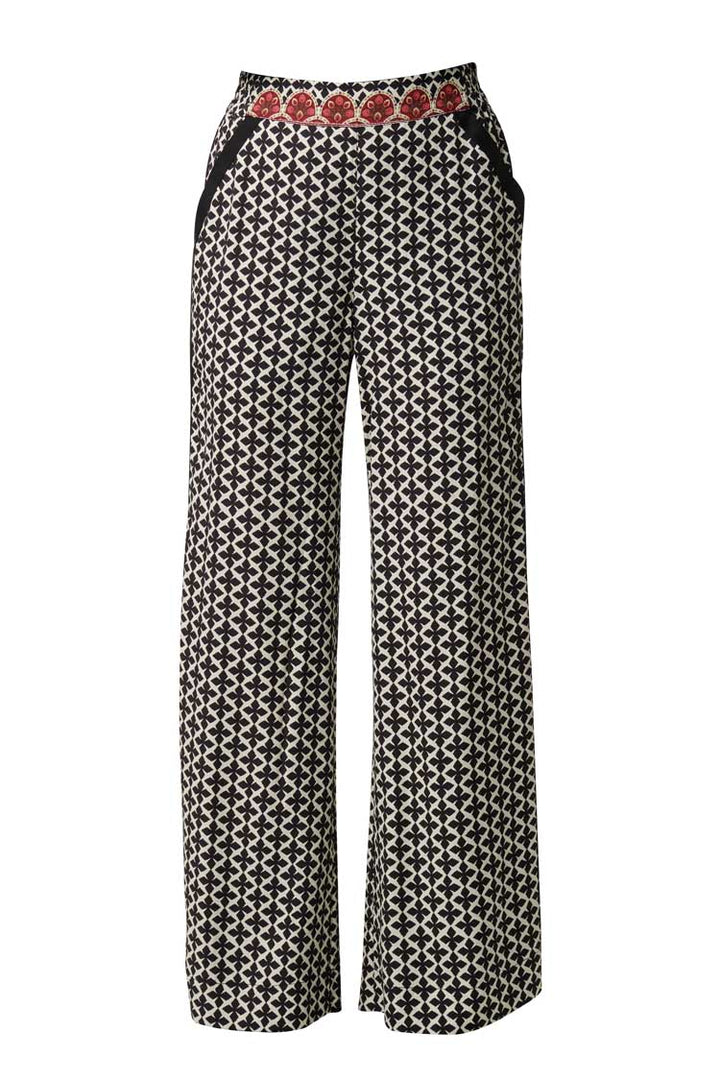 Willow Dobby Contrast Panel Pant in Country Tapestry