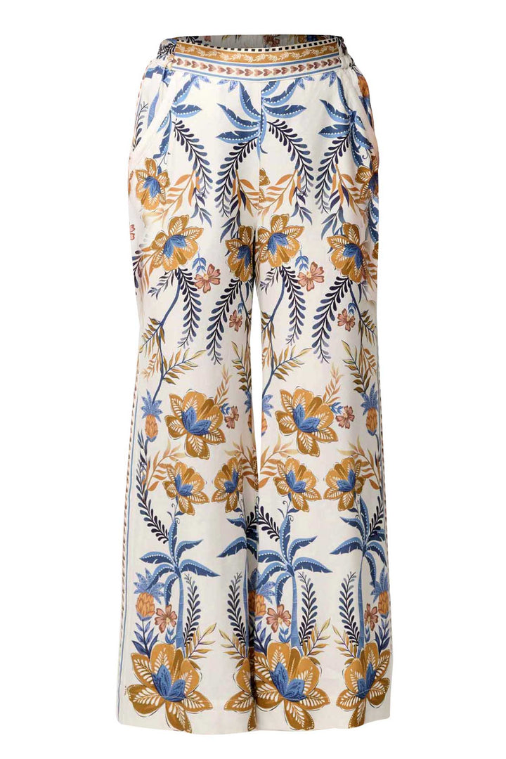 Willow Half Elastic Waist Contrast Panel Pant in Golden Medina