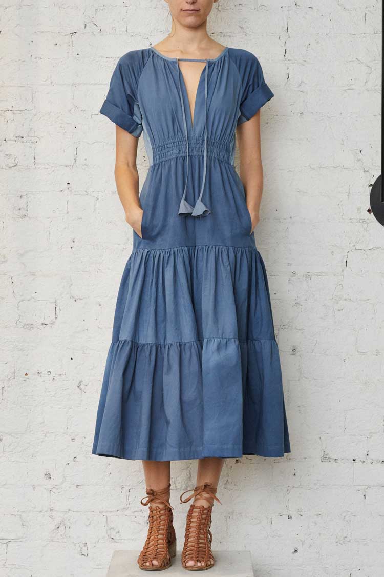 Wing Woman Dress in Indigo