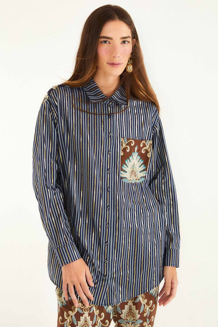 Wonderful Arabesque Brown Shirt