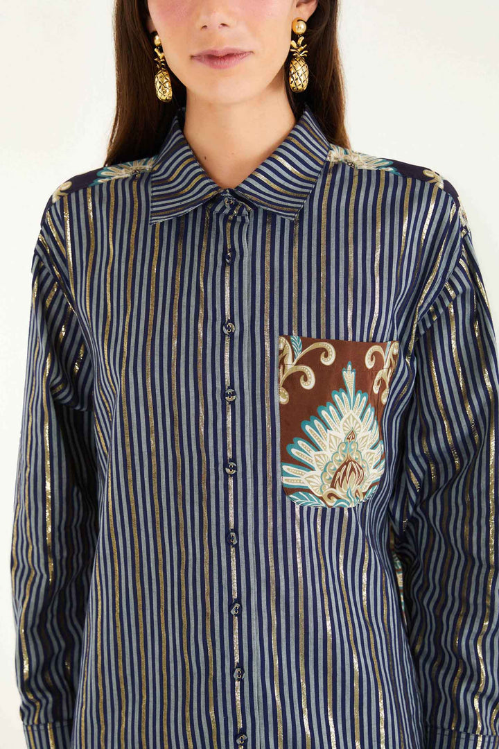 Wonderful Arabesque Brown Shirt