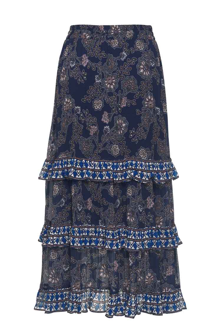 Wood Craft Midi Skirt