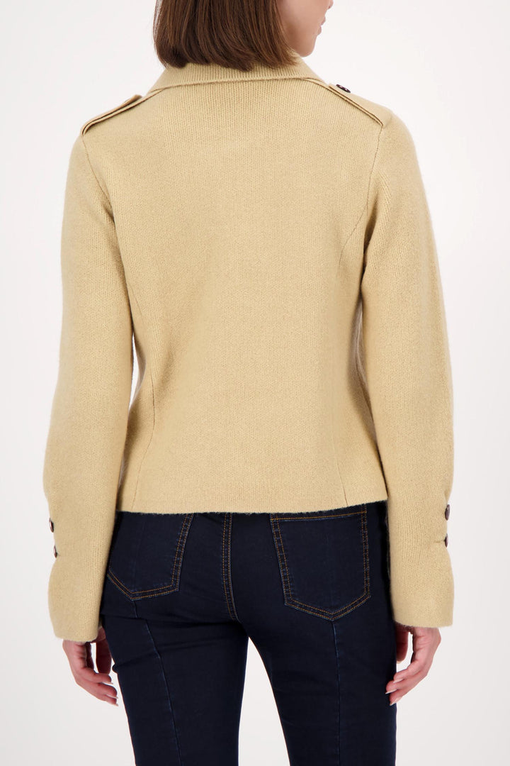 Wool Knit Cardi w Ruffle Detail in Cinnamon
