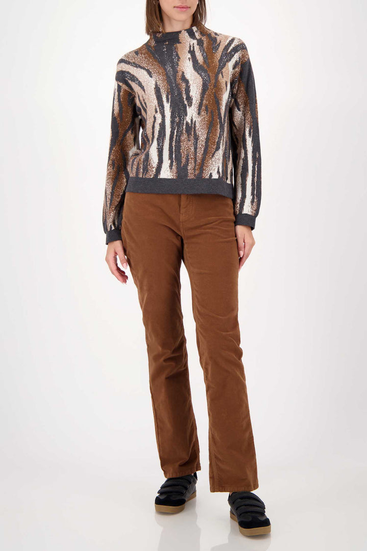 Tiger Jacquard Sweater in Anthra Print