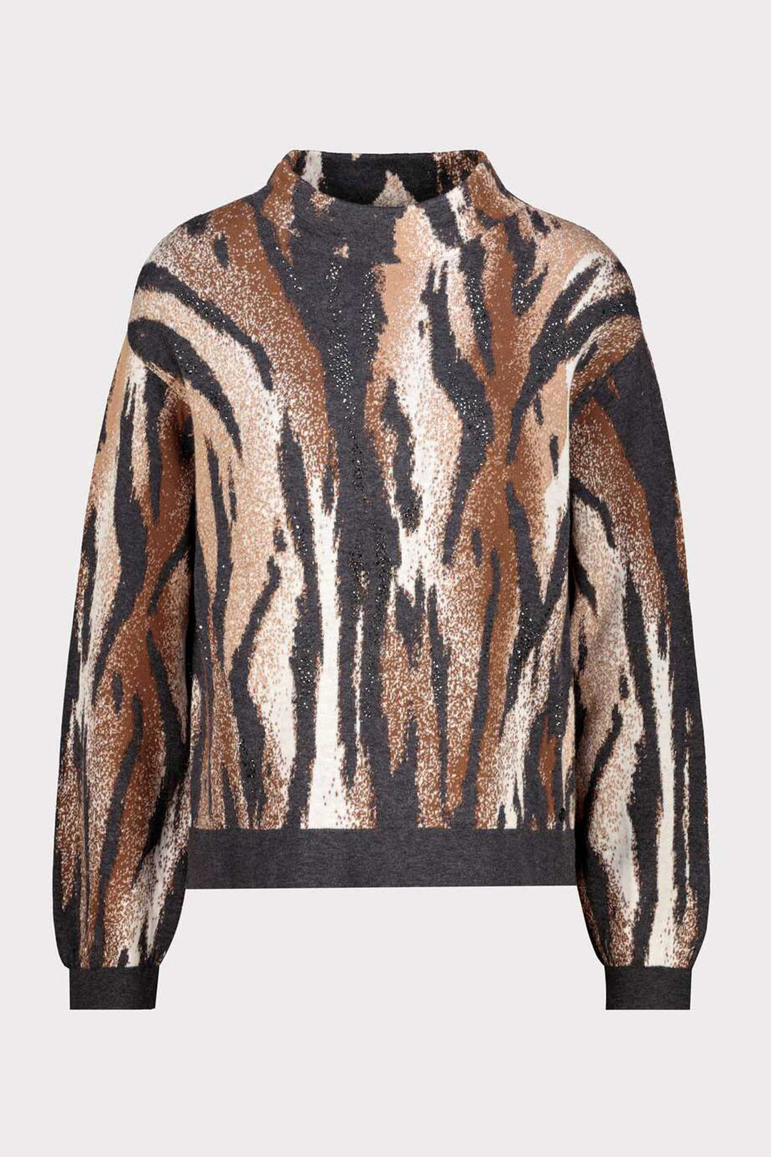 Tiger Jacquard Sweater in Anthra Print