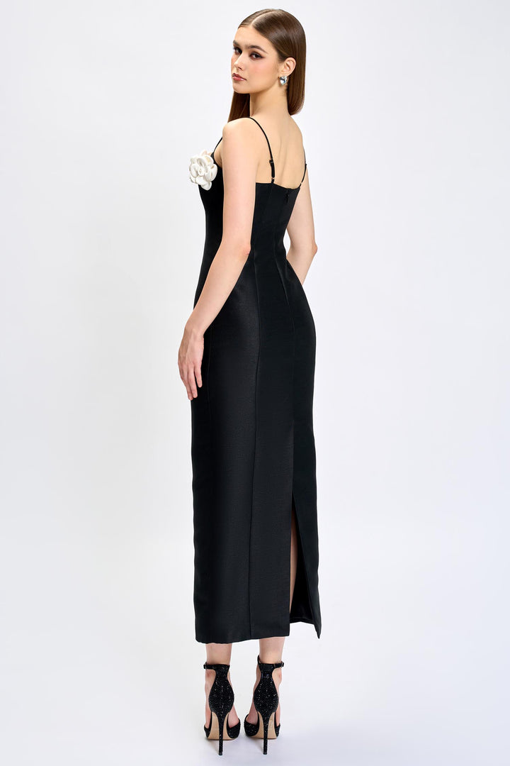 Wynter Floral Midaxi Dress in Black White