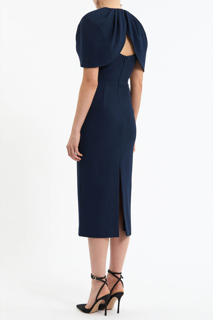 Xena Midi Dress in Navy