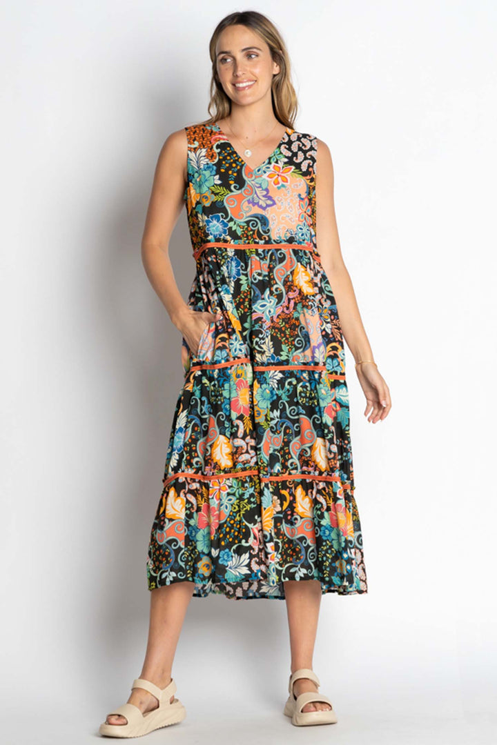 Yara Tiered Midi Dress