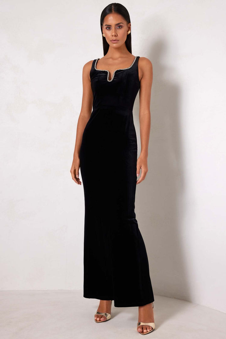 Yasmina Maxi Dress in Black